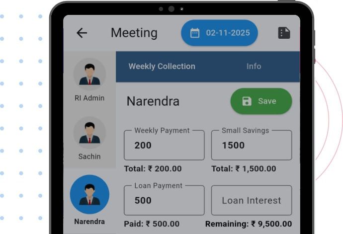 Group Connect SHG Management App Smart Financial Management.